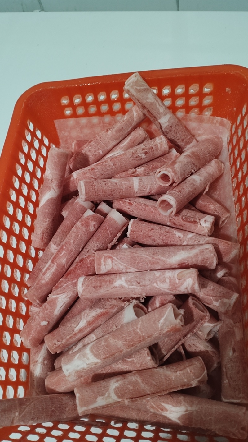 【原切0添加】清真纯干羊肉卷砖涮羊肉片火锅餐饮