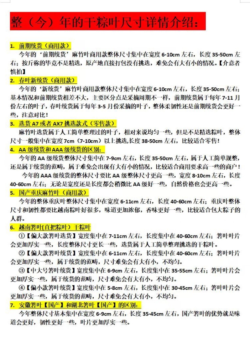商用款野生干粽叶50斤包邮新鲜麻竹叶箬叶批发粽子叶