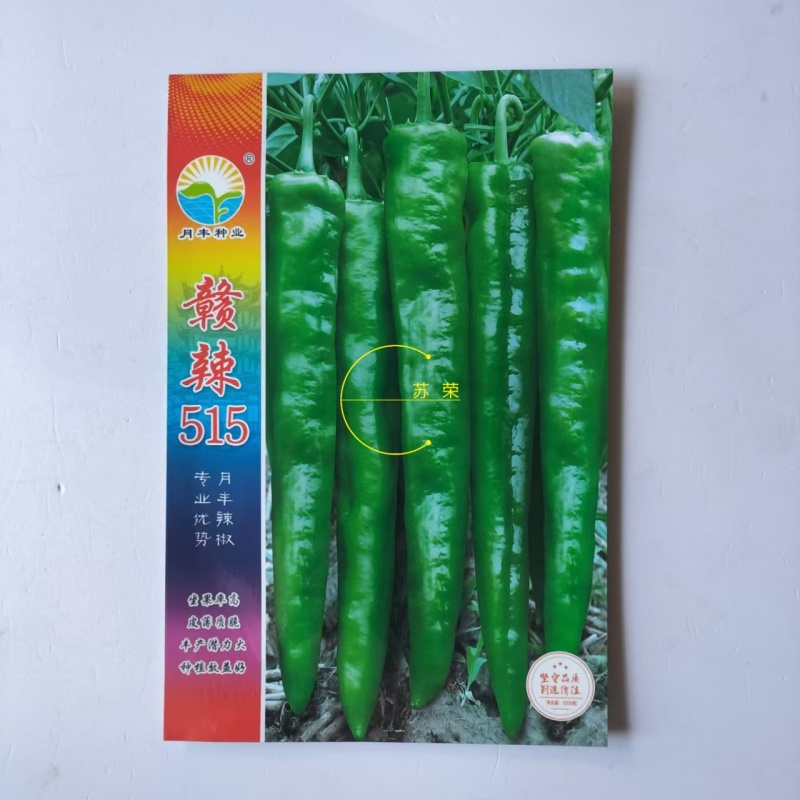 月丰赣辣515辣椒种子耐湿耐旱辣味种子等牛角型辣椒农家春