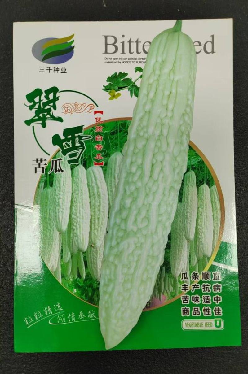 苦瓜种子翠雪长白苦瓜颜色白嫩瓜条顺直结瓜密产量高