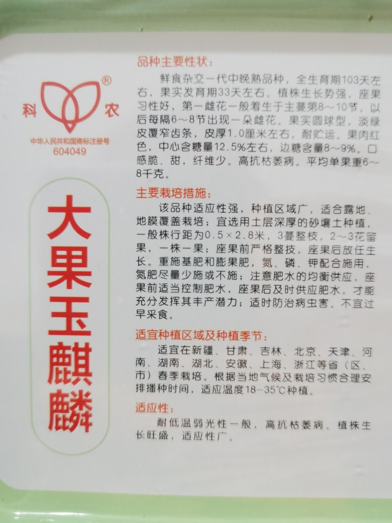 娜美美都新疆吉丰优质多抗西瓜种子