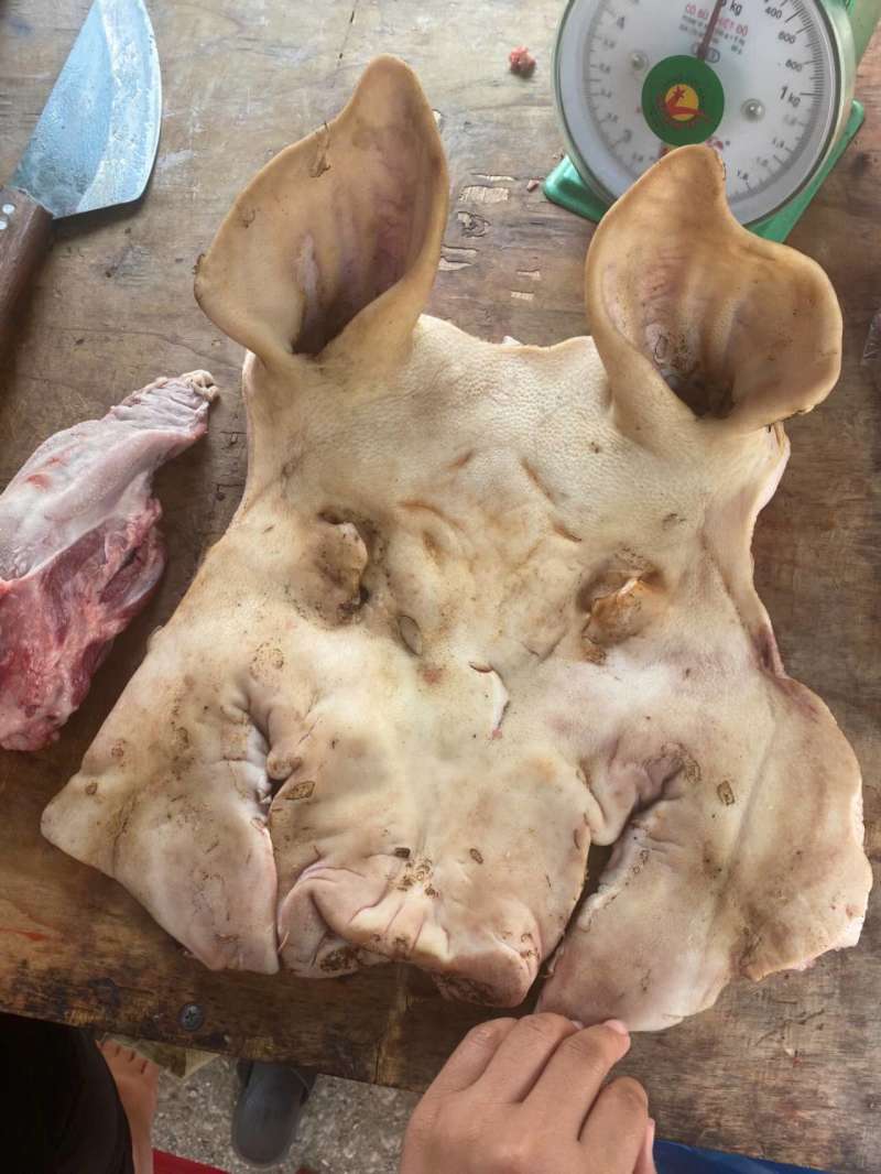 猪头皮，带耳猪头皮