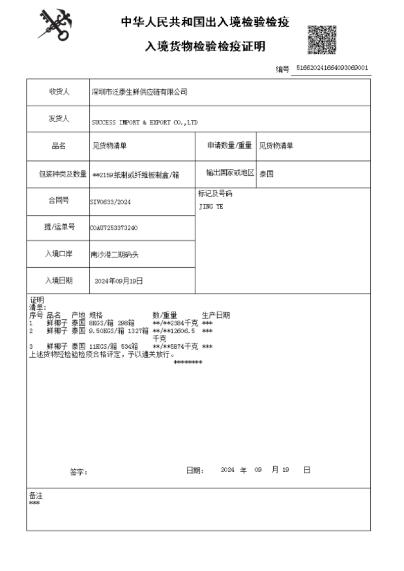 泰国香水椰青