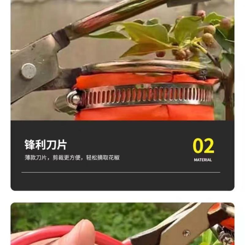 新款摘花椒神器花椒采摘专用神器防刺手套剪花椒剪刀电动摘枣