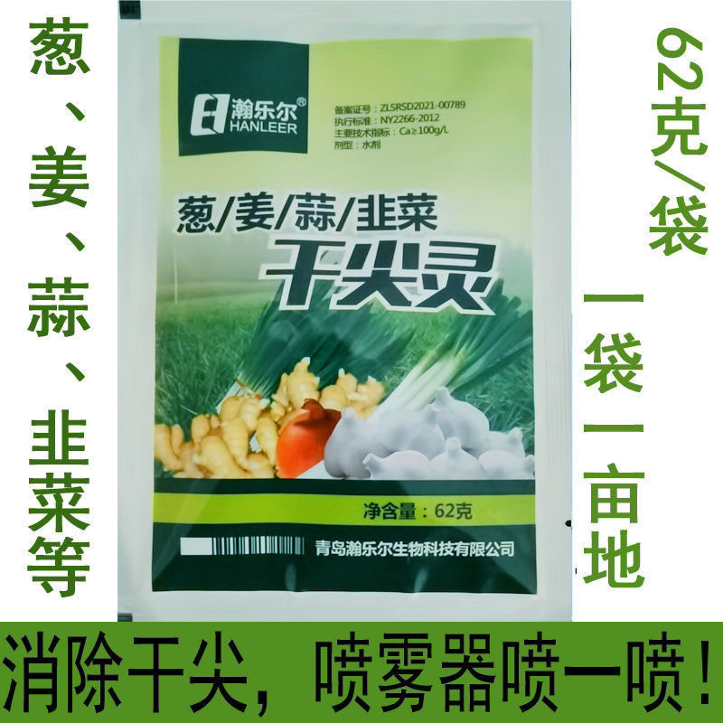 葱姜蒜韭菜干尖灵增产小葱大蒜苗大葱干尖黄叶弯钩香葱叶面肥