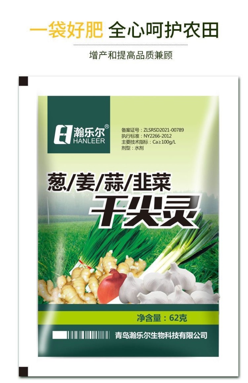 葱姜蒜韭菜干尖灵增产小葱大蒜苗大葱干尖黄叶弯钩香葱叶面肥
