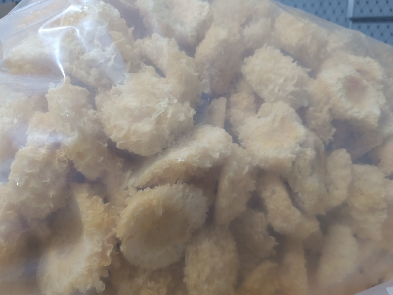 银耳干品，工厂基地智能出菇棚鲜品烘干品，大批量欢迎联系。