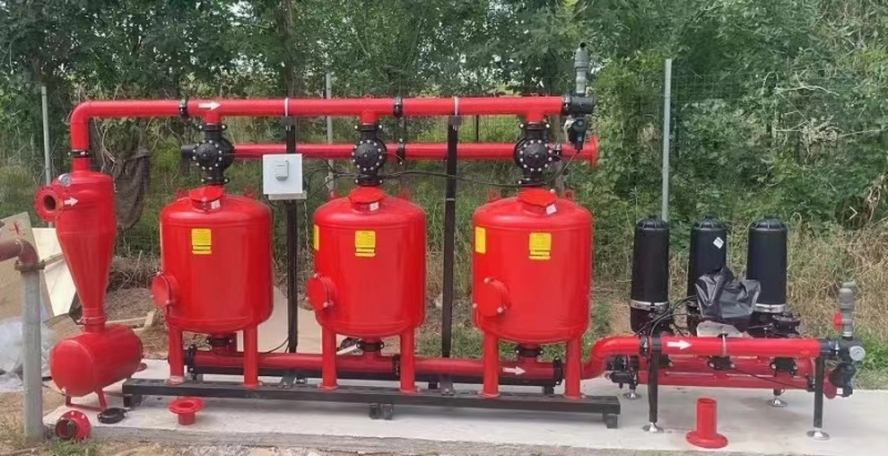 手动自动反冲洗砂石过滤器农用滴灌碟片过滤器河水砂质水过滤
