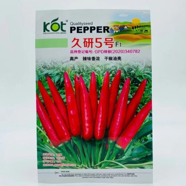 久研5号朝天椒种子高产辣味香浓辣椒种子干椒油亮簇生朝天椒