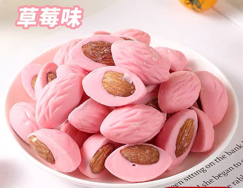 坚果巴旦木独立装散装抹茶草莓白巧克力黑巧克力味
