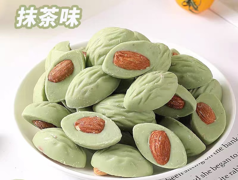 坚果巴旦木独立装散装抹茶草莓白巧克力黑巧克力味