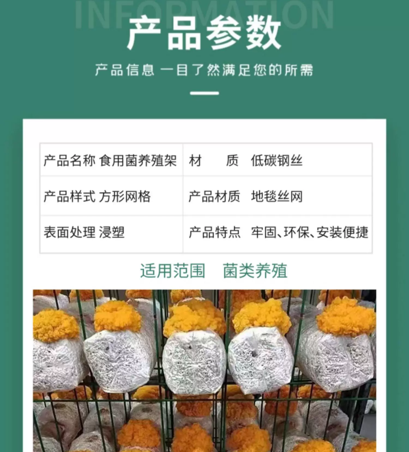 食用菌出菇网格网架蘑菇网片发菌房养菌香菇平针菇种植网架子