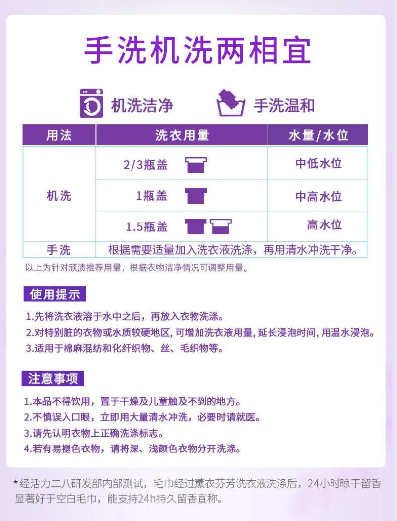 【1袋4斤】活力28熏衣草香型洗衣液家庭优惠装持久留香批