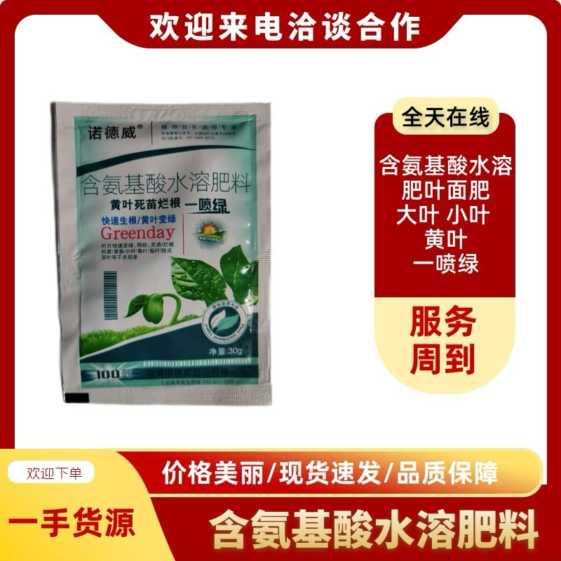 含氨基酸水溶肥叶面肥大叶小叶黄叶一喷绿针对黄叶花叶30g