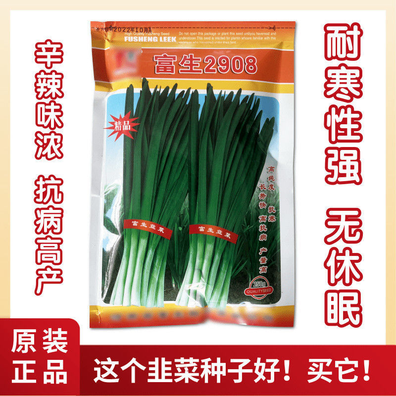 富生2908韭菜种子耐寒耐高温抗老化无干尖辛辣味