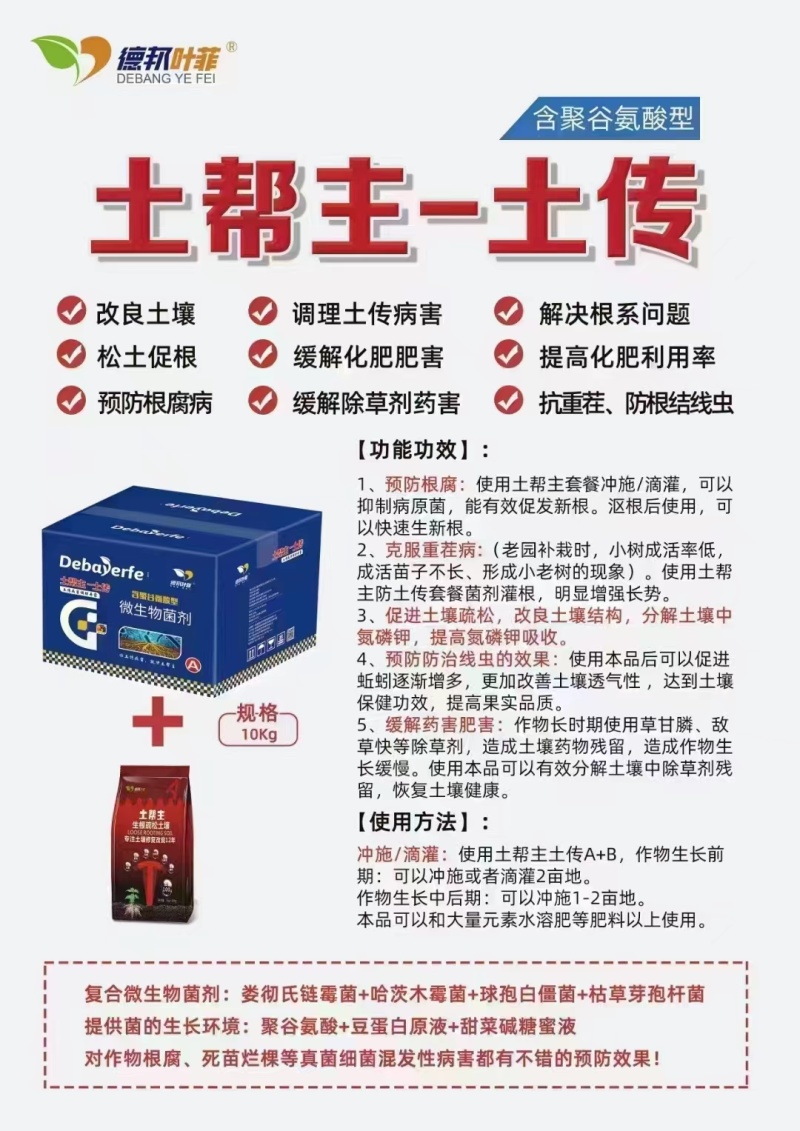 根腐病的克星，高抗重茬，铲除土传病害，