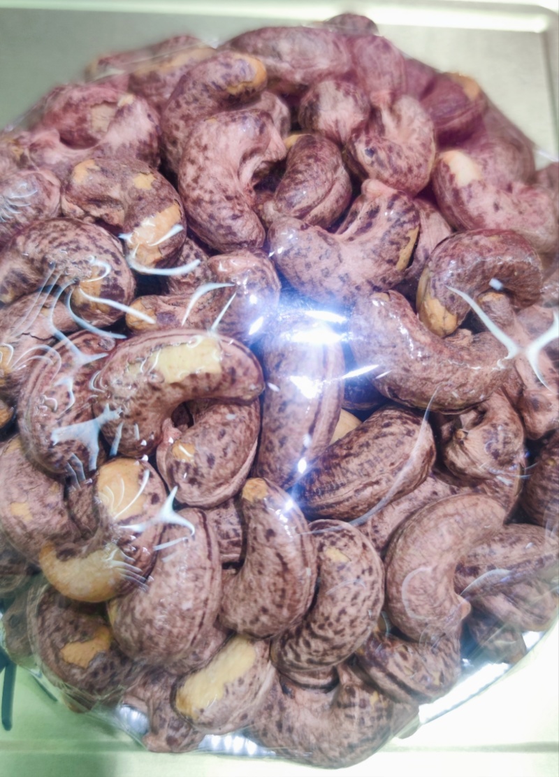 紫衣熟腰果生腰果W240虎皮带衣盐焗熟腰果A170新货