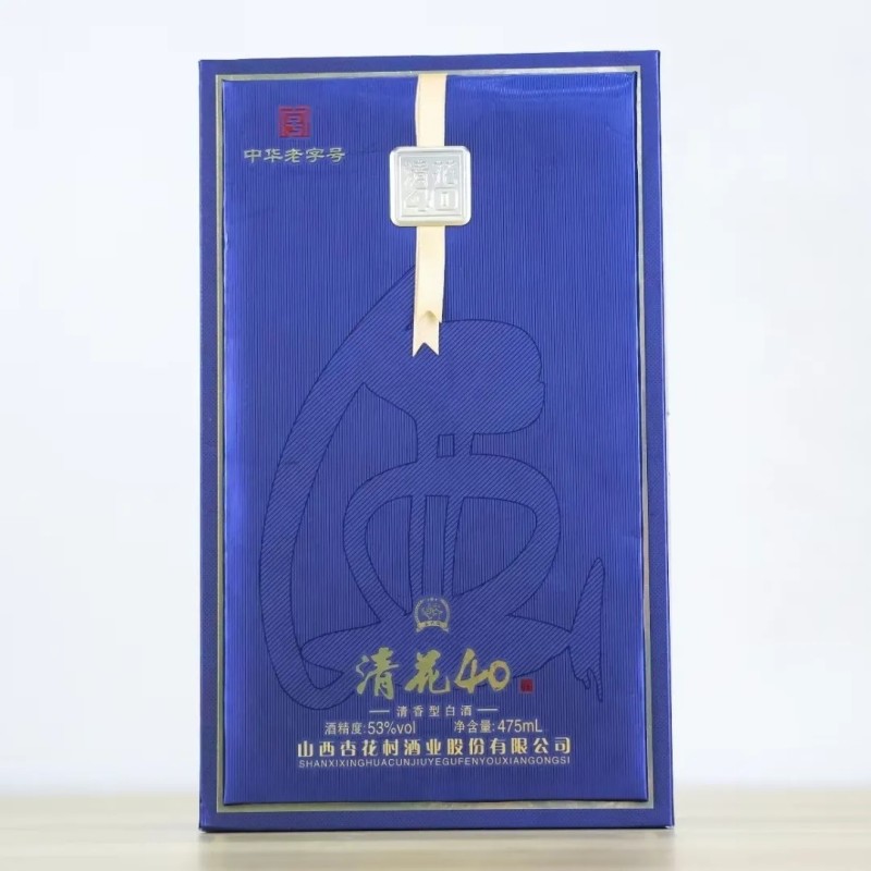 清花40清香型白酒53度475ml6瓶整箱装送礼佳品