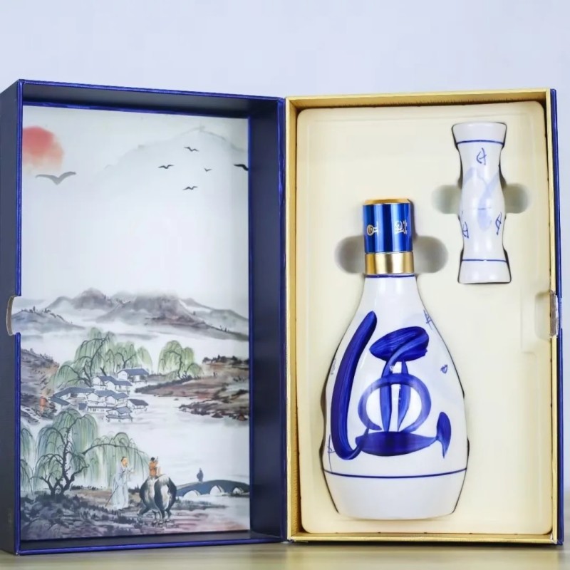 清花40清香型白酒53度475ml6瓶整箱装送礼佳品