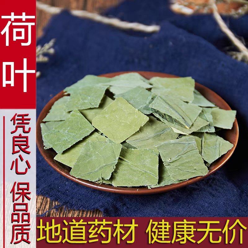精选中药材新鲜无硫天然方片荷叶茶荷叶干荷叶片完整无碎5