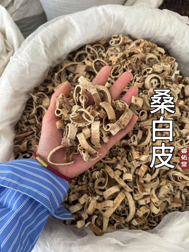 桑白皮桑皮带皮去皮两种桑白皮实拍发货如图正品货过筛货