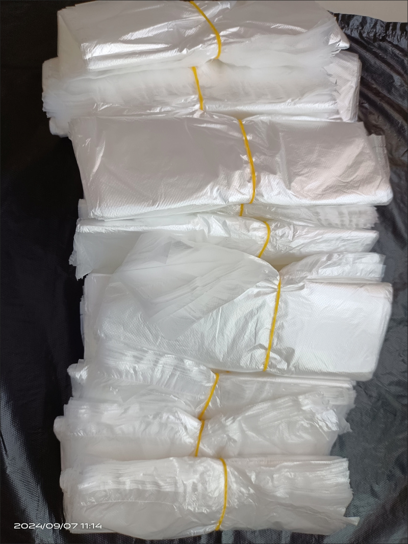 加厚塑料袋食品级新料一次性白色透明外卖打包袋手提方便袋购