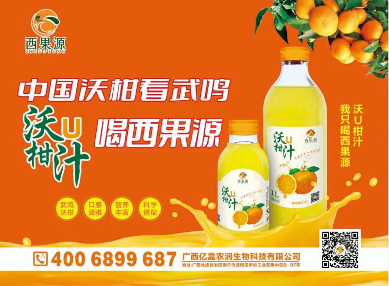 广西武鸣沃柑胡柚果汁饮料清甜可口营养丰富厂家直销全国招商
