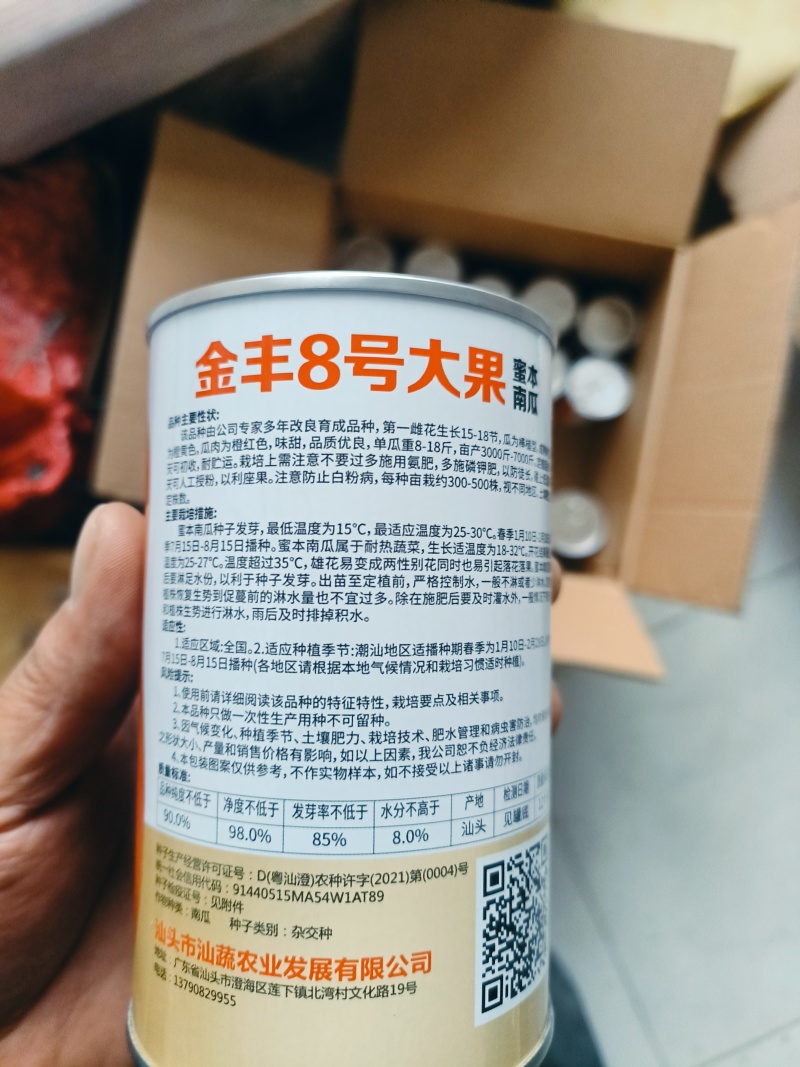 金丰八号，超高产蜜本南瓜种，可回收成品瓜