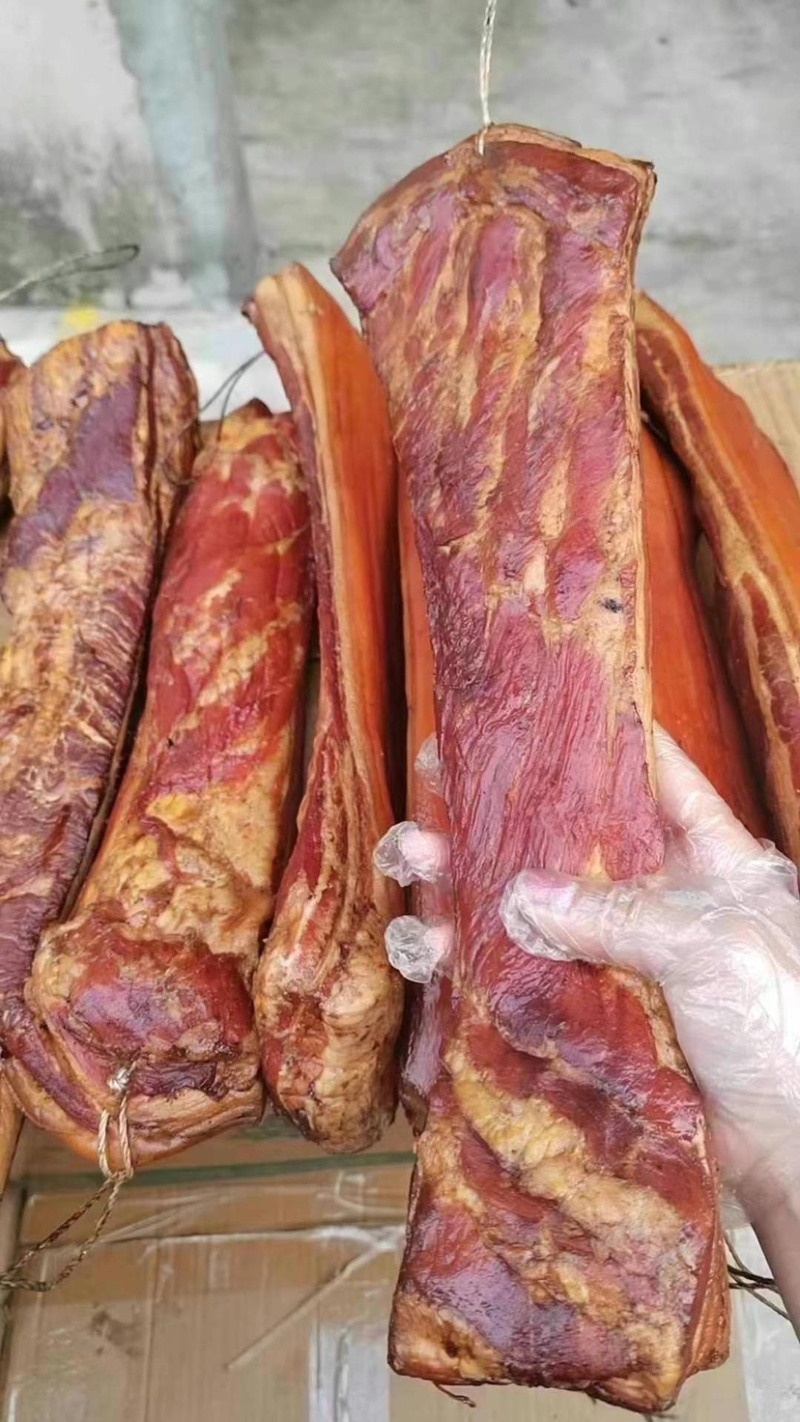 烟熏五花腊肉，腊肉，烟熏制品