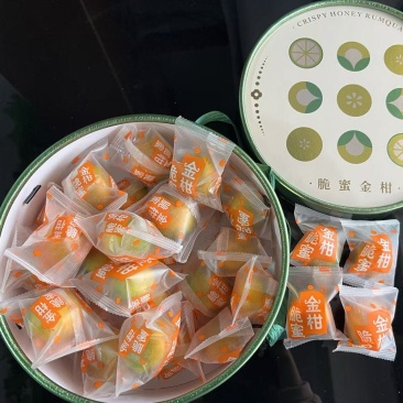 融安脆蜜金桔，皮薄肉厚，纯甜多汁，糖果包装