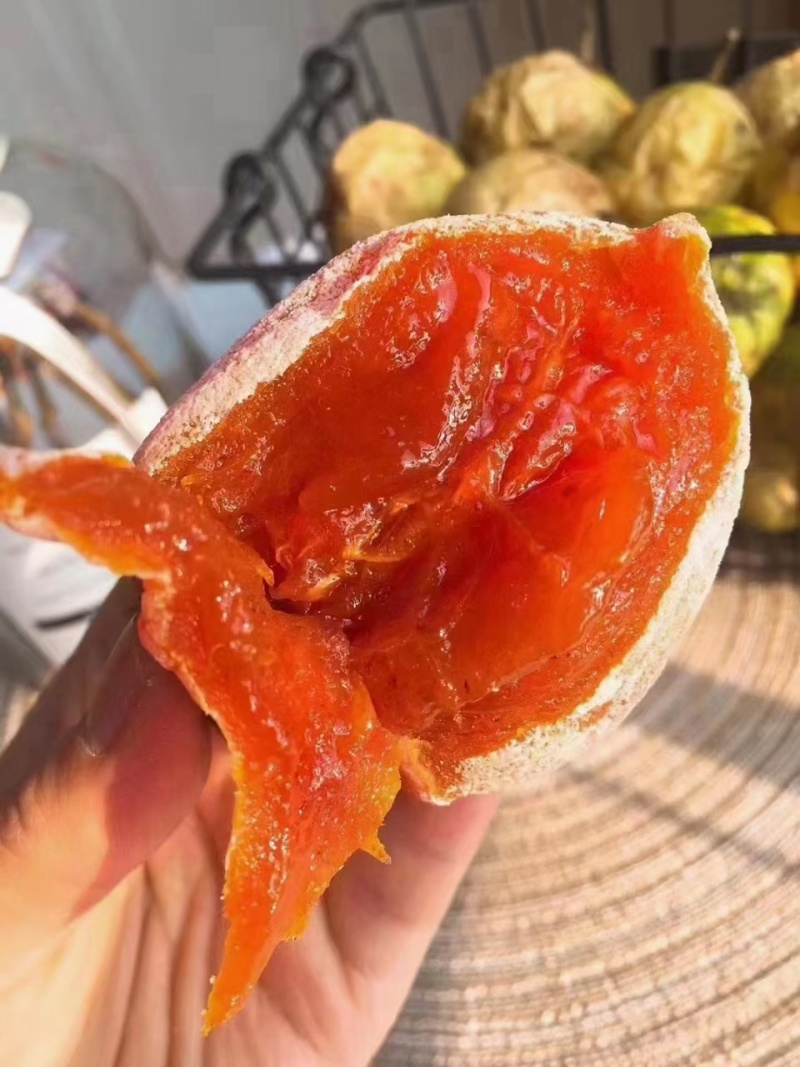 富平柿饼自然上霜。