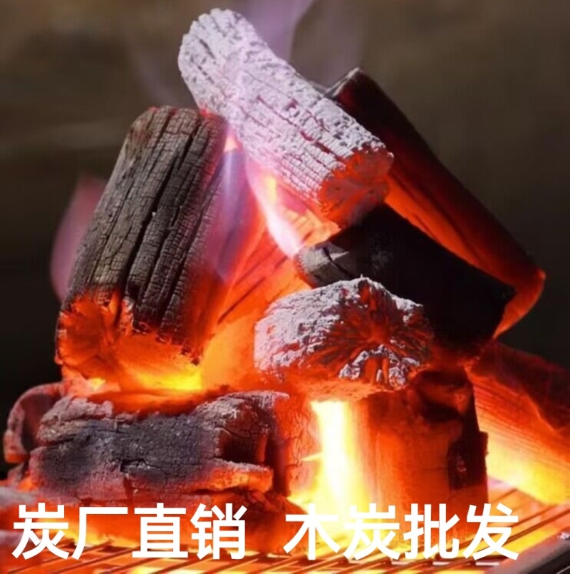 荔枝果木炭燃烧烧烤木炭家用烧烤碳专用室内纯木炭围炉煮茶