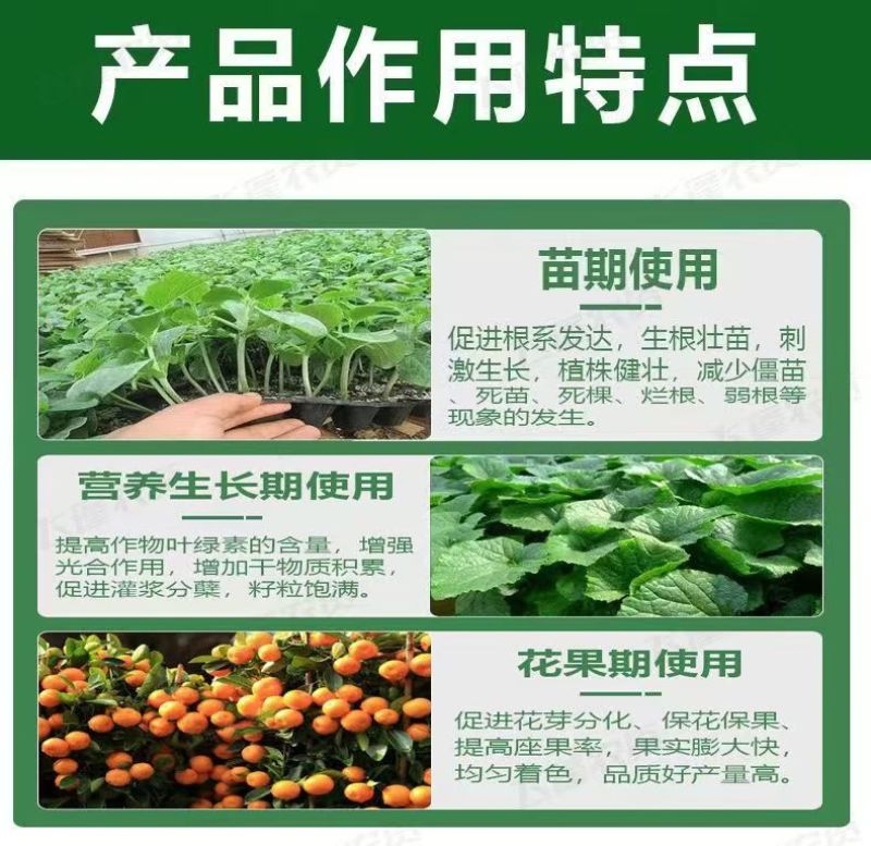 含氨基酸水溶肥防治小黄黄叶落花落果肥料厂家直销