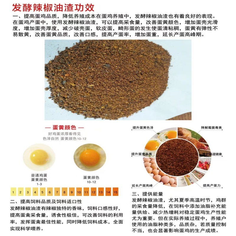 鸡鸭鹅禽类专用辣椒发酵正品厂家直销提高产蛋和蛋品驱虫纯天