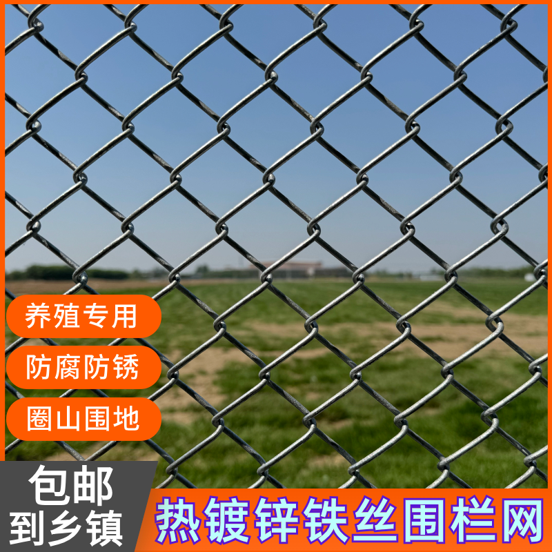 镀锌铁丝网围栏防护网勾花网钢丝网养殖羊牛猪栏网果园栅栏护