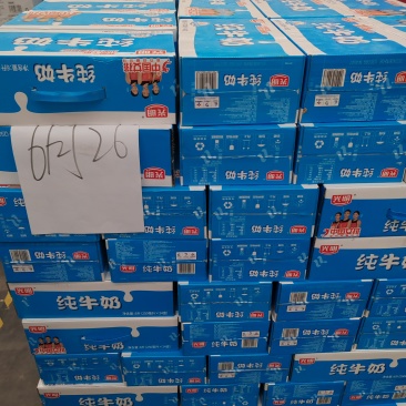 光明纯牛奶，250毫升*24盒，日期到12月底