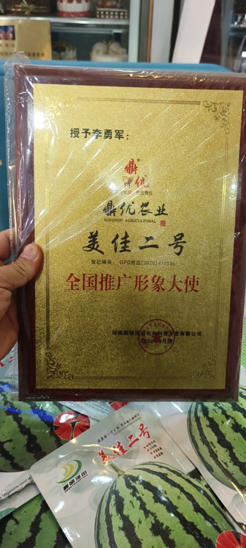 美佳二号西瓜种子抗病抗烈果肉大红瓤含糖量高厂农户假一赔十
