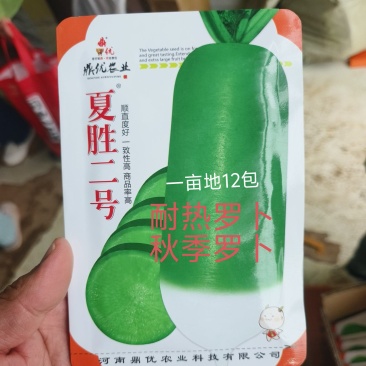 夏胜二号四季罗卜耐热罗卜种子深绿色小板叶一亩15000斤