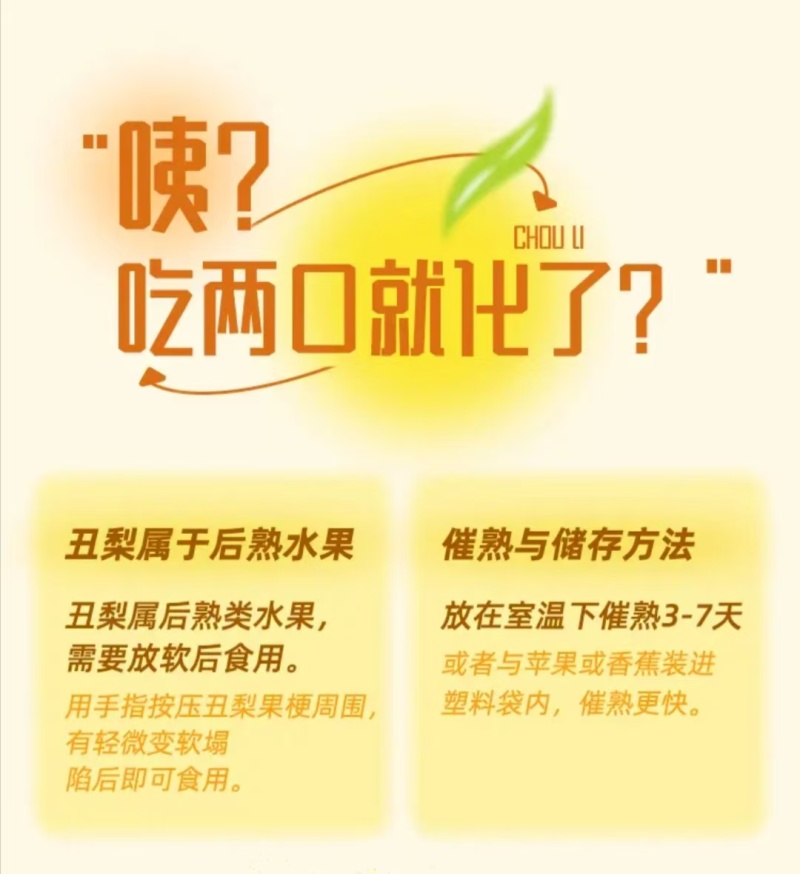 【一件代发】烟台冰激凌蜜香丑梨一件代发福手梨香甜软糯包邮
