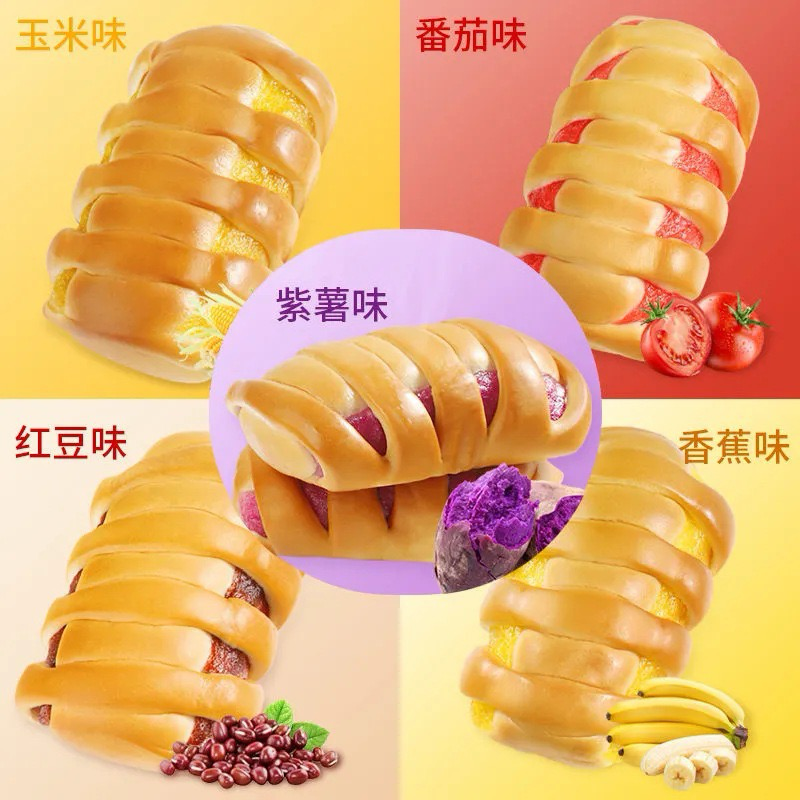 夹心果酱软面包批发多口味
