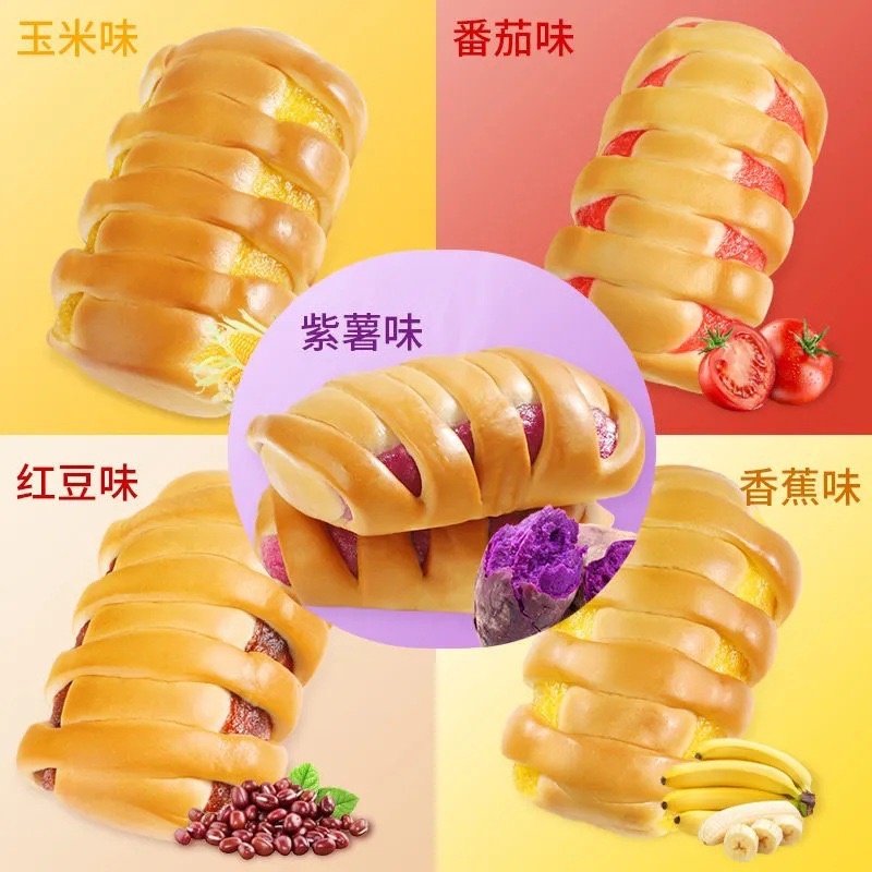 夹心果酱软面包批发多口味