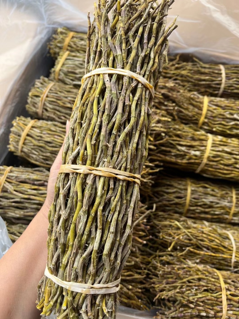 铁皮石斛捆条，长捆条，中捆条，短捆条，条索饱满，全胶无渣