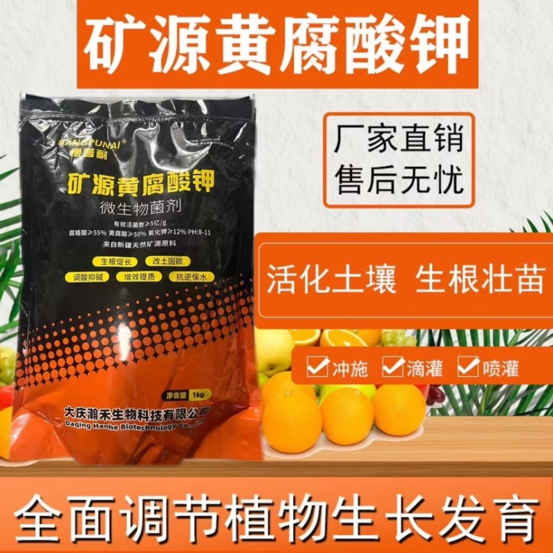 大庆矿源黄腐酸钾微生物有机水溶肥