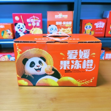 熊猫版爱媛果冻橙5斤加强手提彩箱
