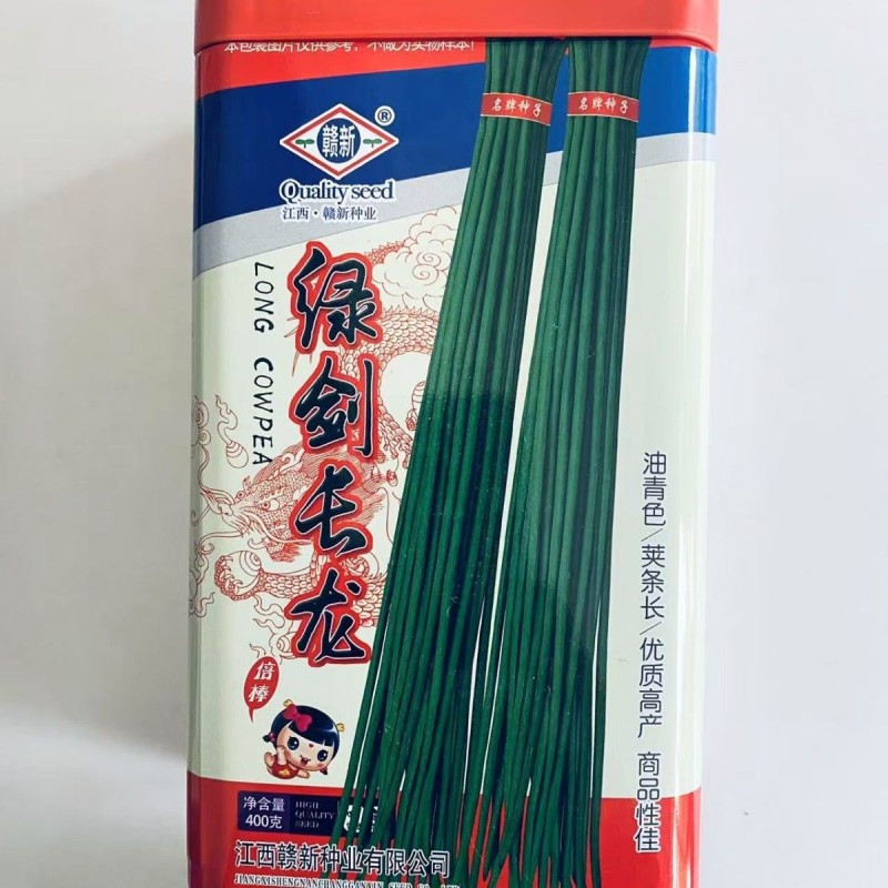 绿剑长龙豇豆种子早熟耐热抗病高产豆角种子条荚长油青色长豆