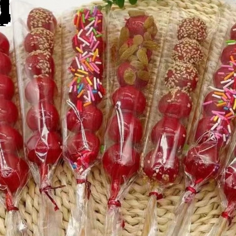 大串冰糖葫芦批发山楂糕制作