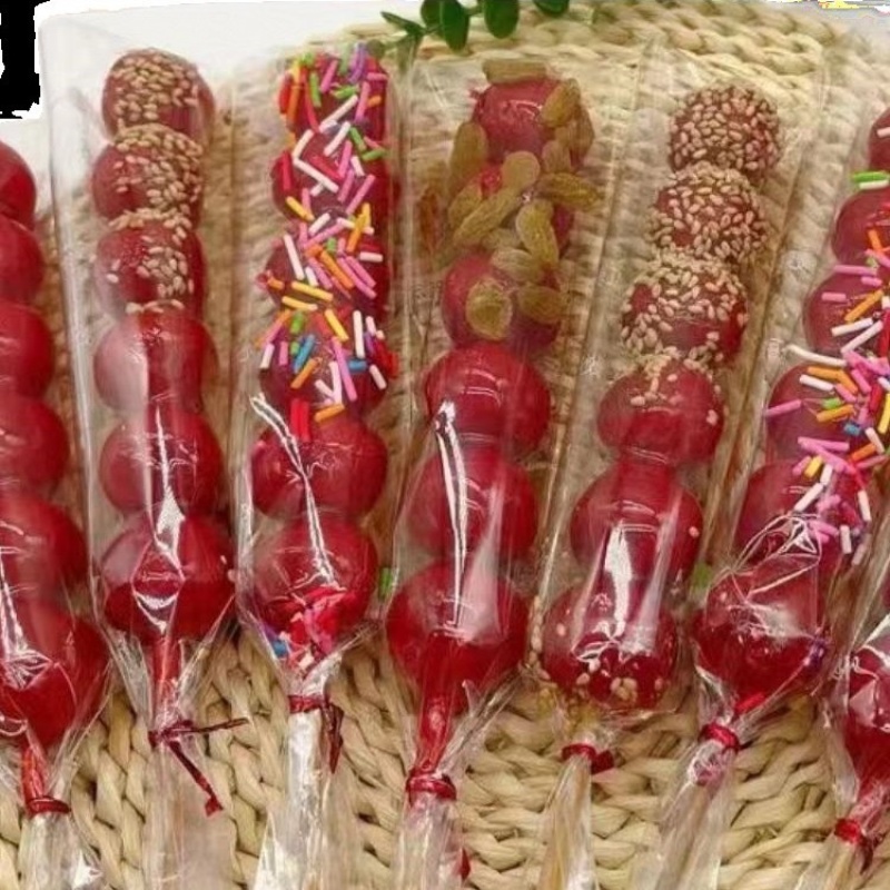 大串冰糖葫芦批发山楂糕制作