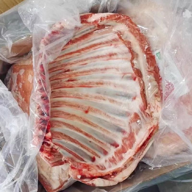 新鲜冷冻带皮羊排19斤一整箱商用批发带皮羊肋排内蒙古散养