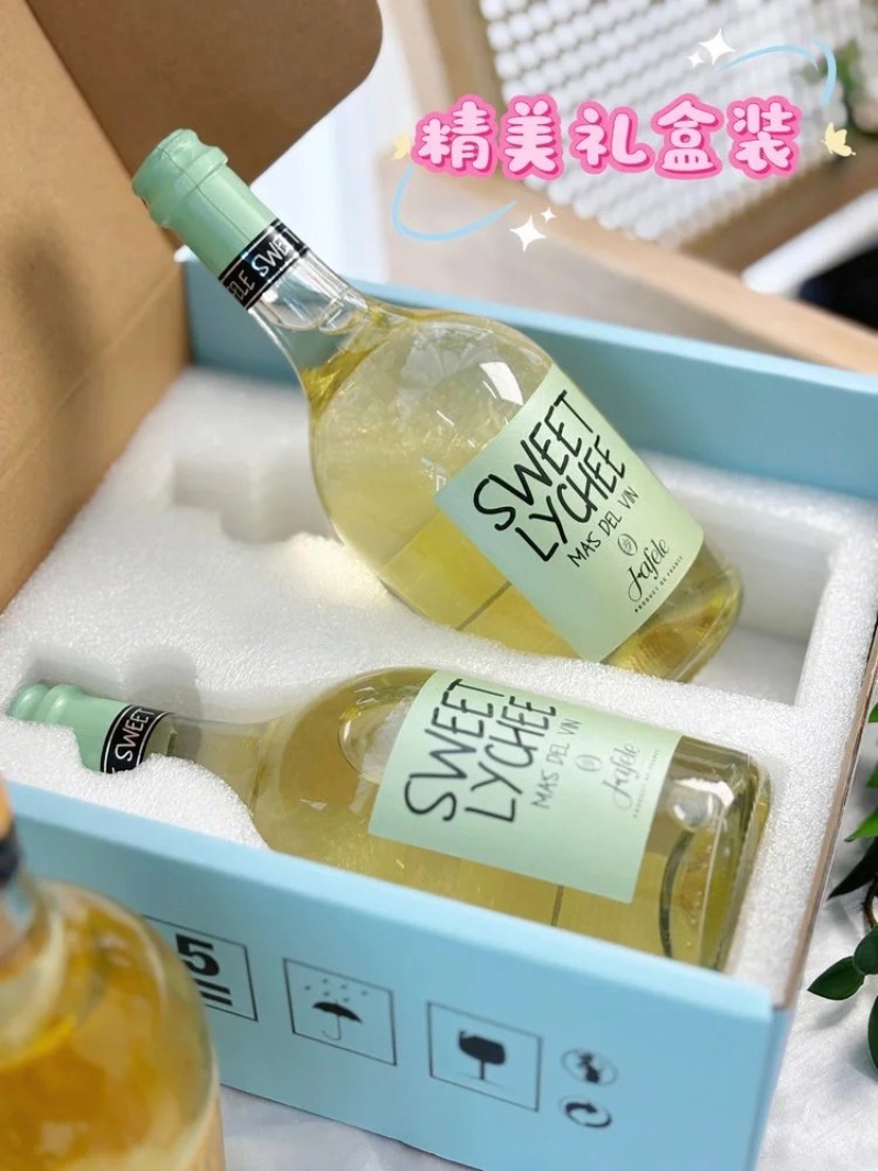 到手2瓶【嘉菲乐荔枝果味酒】750ml/瓶，发2瓶