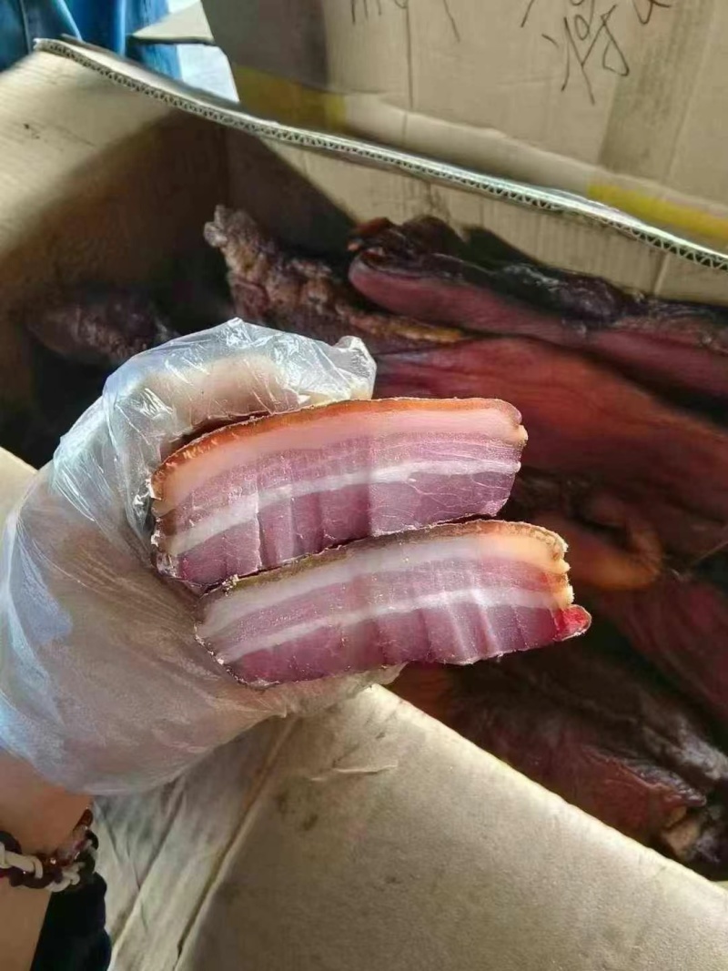 烟熏腊肉腊巴西短五花二刀肉地摊展会凉菜卤菜餐馆批发